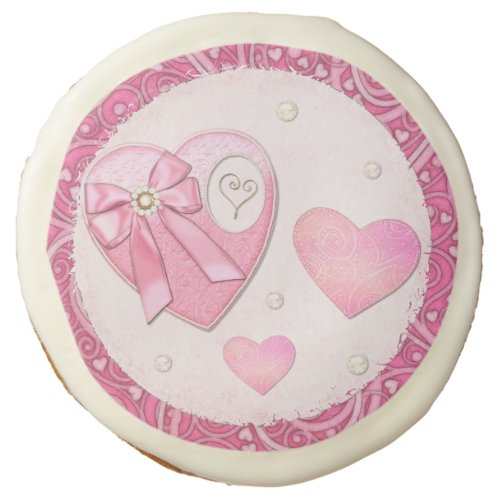 Heart to Heart Valentines Day Sugar Cookie