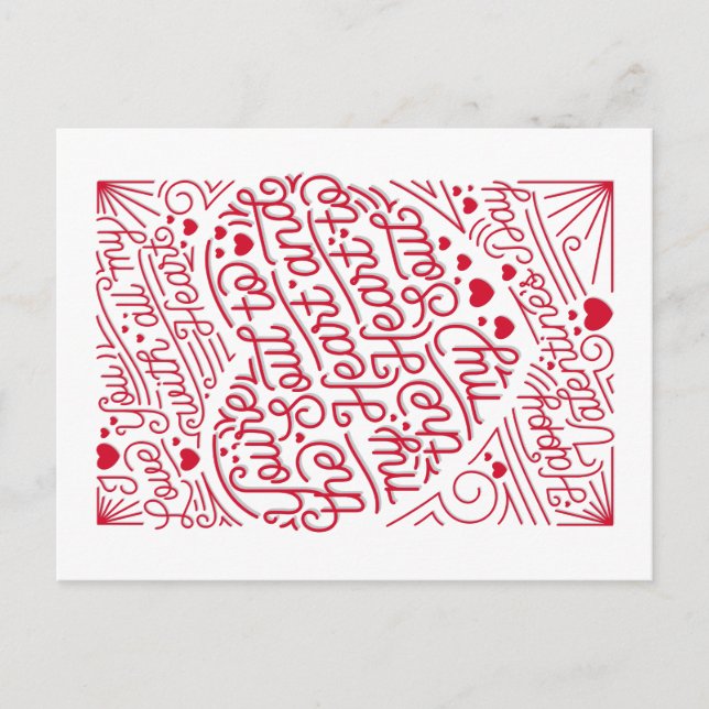 HEART TO MY SOUL / Valentine's Day Postcard (Front)