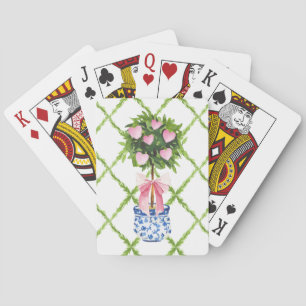 Heart Topiary Tree Chinoiserie Poker Cards