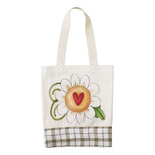 HEART Tote, Leather Handle Zazzle HEART Tote Bag