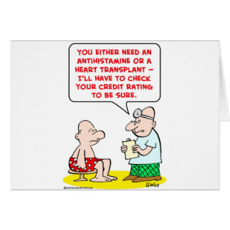 heart transplant credit rating cards