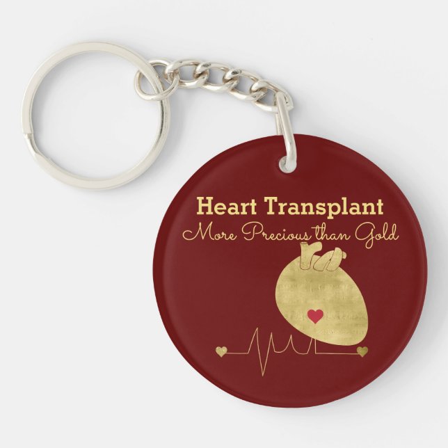 Heart Transplant More Precious Than Gold Keychain (Front)
