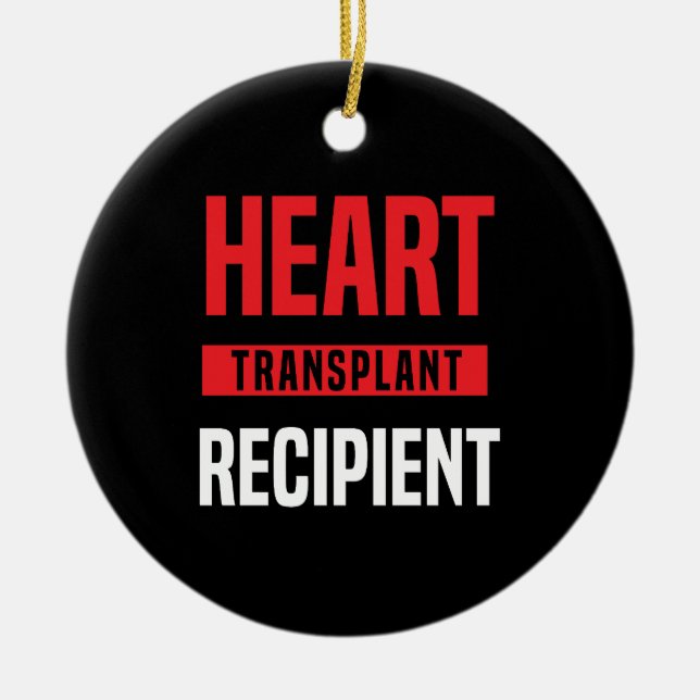 Heart Transplant Recipient Ceramic Ornament (Front)