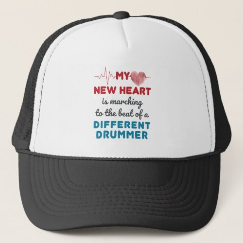 Heart Transplant Recipient New Heart Beat Trucker Hat