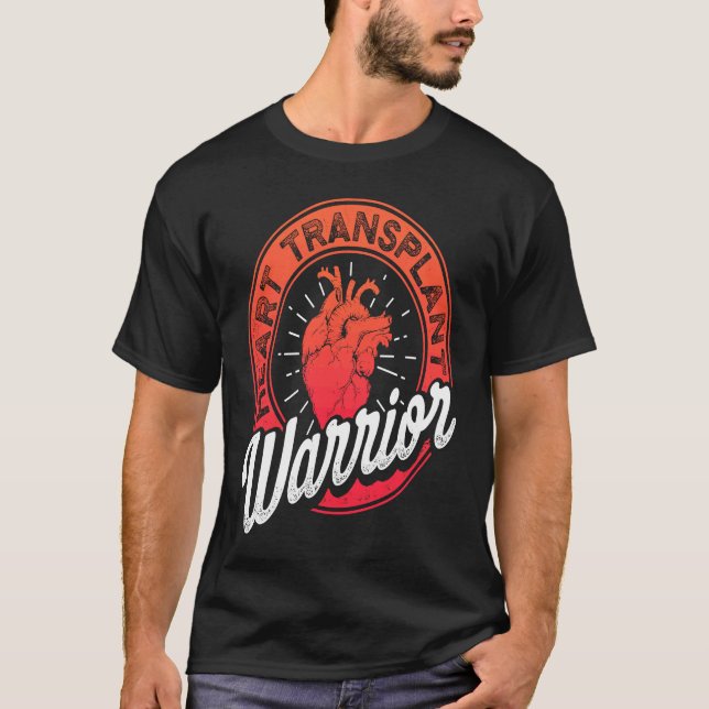 Heart Transplant Recipient Warrior Pride Surgery S T-Shirt (Front)