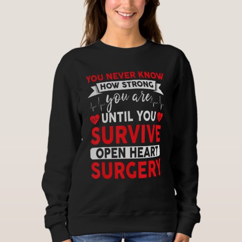 Heart transplant survivor back open heart surgery sweatshirt