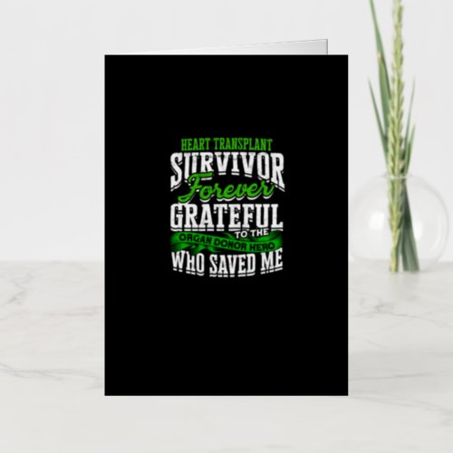 Heart Transplant Survivor Forever grateful to the Foil Greeting Card
