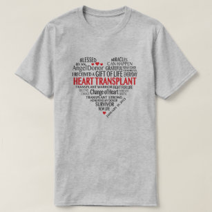 Heart Transplant Survivor Words Customizable  T-Shirt