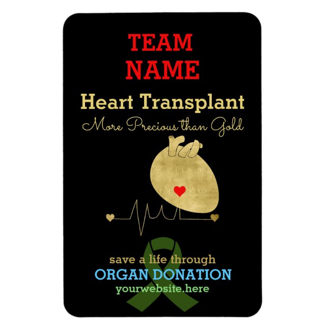 Heart Transplant Team Customizable Magnet (Vertical)