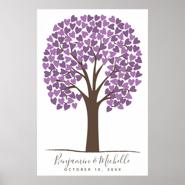 Heart Tree - 150 Signature Guest Book Alternative (Front)