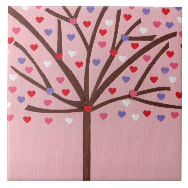 Heart Tree Ceramic Tile (Front)