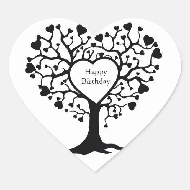 Heart Tree Heart Sticker (Front)