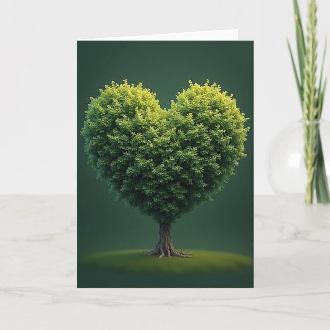 Heart Tree Love Grows Here Card (Front)