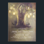 Heart Tree Mason Jar Lights Rustic Country Wedding Invitation<br><div class="desc">Rustic country mason jar lights tree wedding invitations</div>