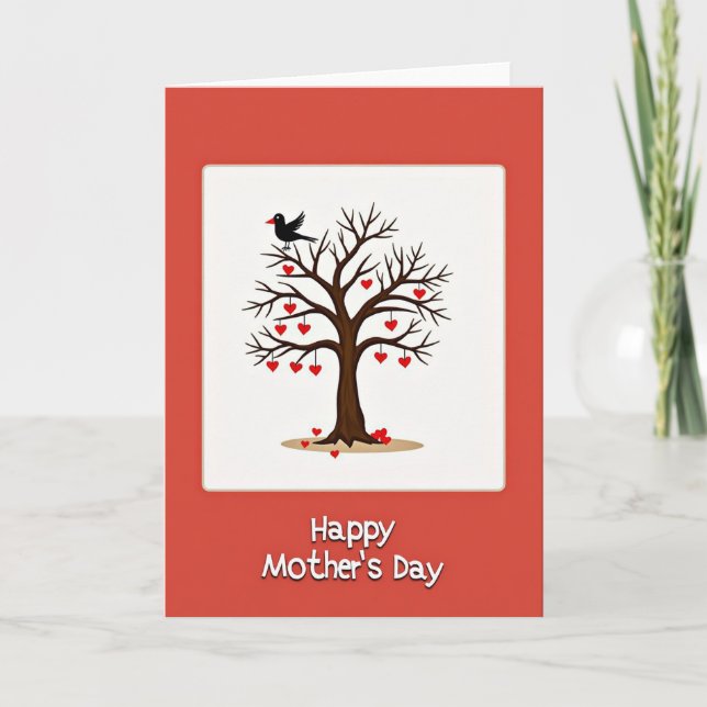 Heart Tree Mothers Day Greeting Card (Front)