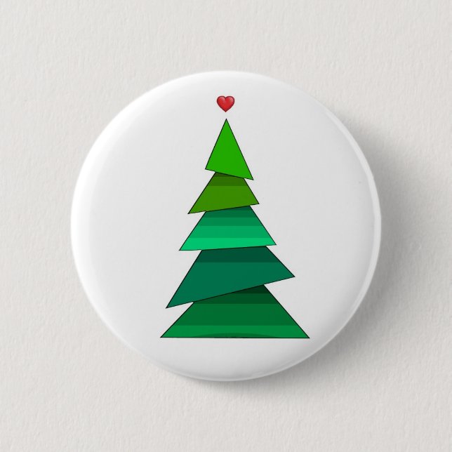 Heart Tree Pinback Button (Front)