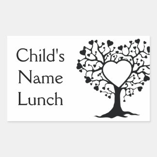 Heart Tree Rectangular Sticker