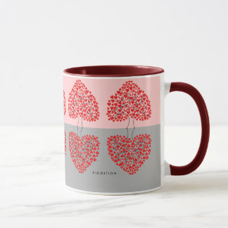 Heart Tree (red & grey) Valentine's Mug