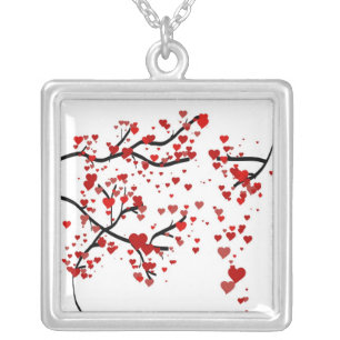 Heart Tree Silver Plated Necklace