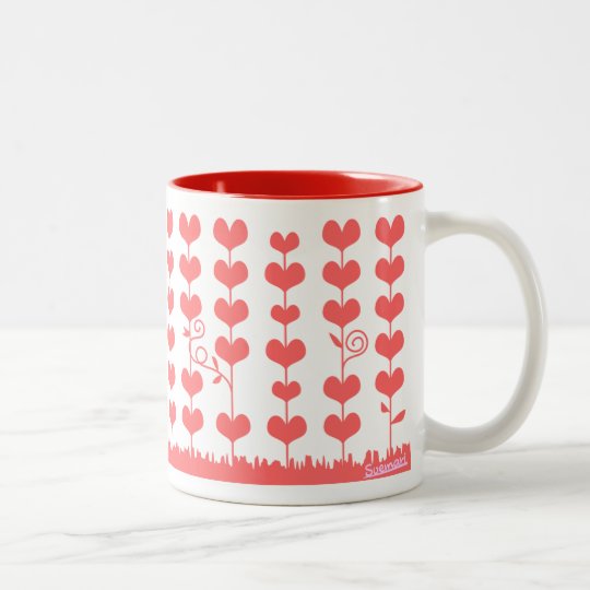 Heart Tree Two-Tone Coffee Mug