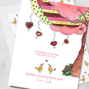 Heart Tree Valentine Holiday Card