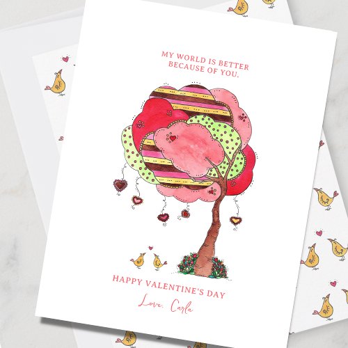Heart Tree Valentine Holiday Card