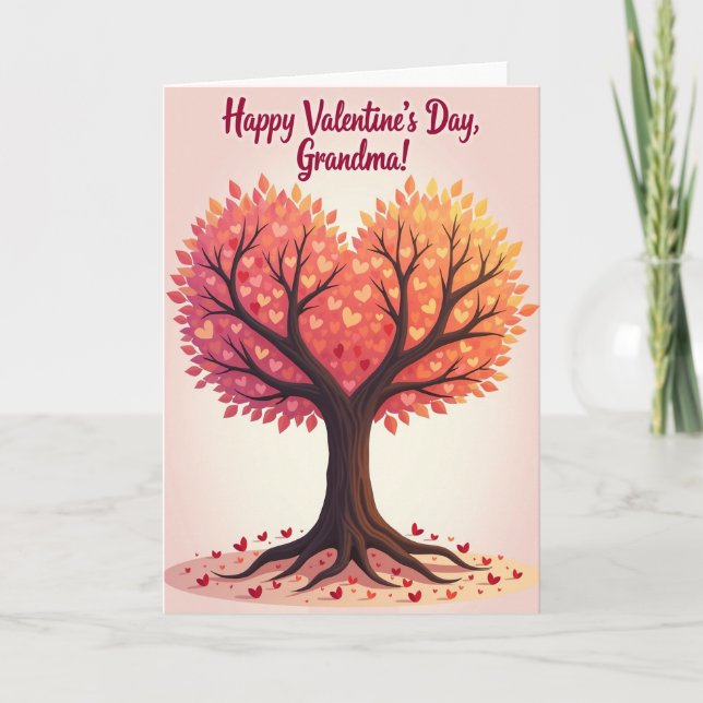 Heart Tree Valentines Day Card (Front)