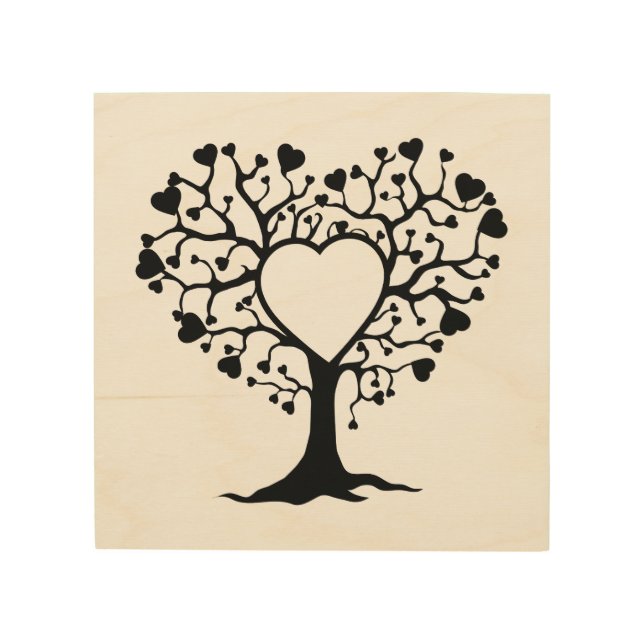 Heart Tree Wood Wall Decor (Front)