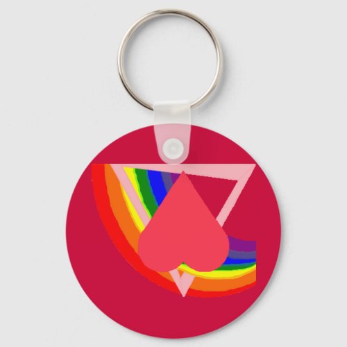 Heart TriBo Inverted Keychain