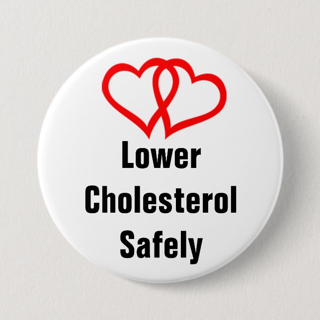 heart-two-hearts, LowerCholesterolSafely Pinback Button (Front)