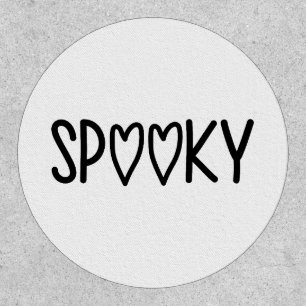 Heart Typography spooky Patch