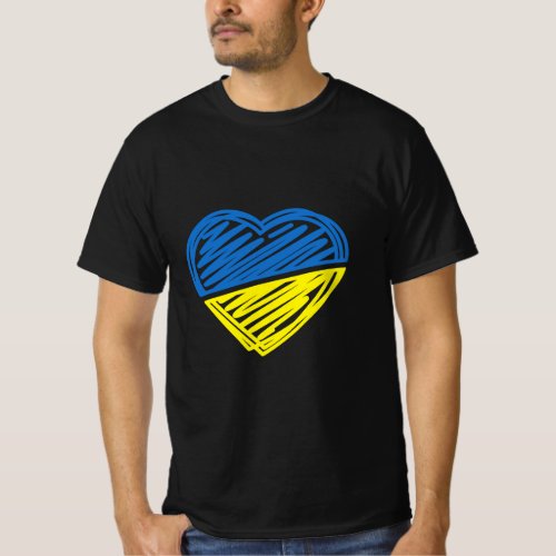 Heart Ukraine I Stand With Ukraine Ukrainian Flag  T_Shirt