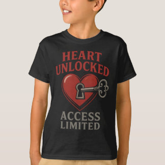 Heart Unlocked Access Limited Romantic Key Love Va T-Shirt