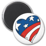 Heart USA Flag Tshirts and Gifts Magnet
