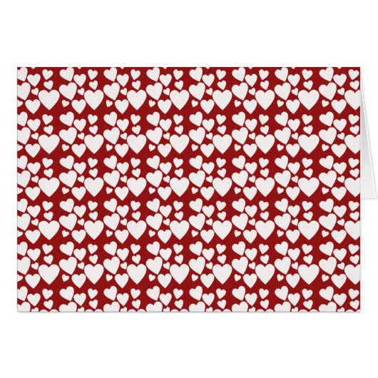 Heart Valentine Note Cards & Greeting Card (Front Horizontal)