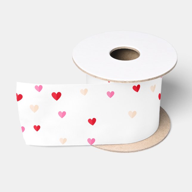 Heart Valentine Theme Baby Girl Shower Red Pink    Satin Ribbon (Spool)