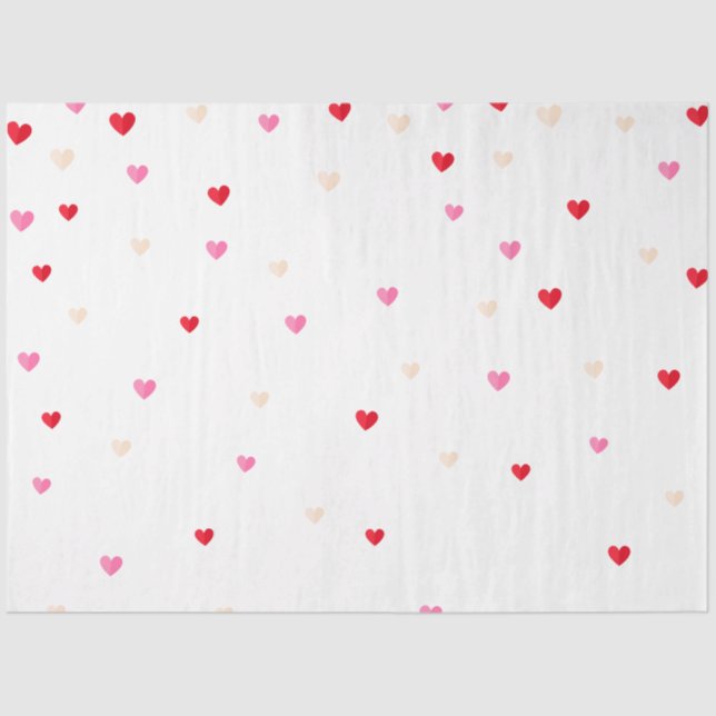 Heart Valentine Theme Baby Girl Shower Red Pink    Tissue Paper (Front)