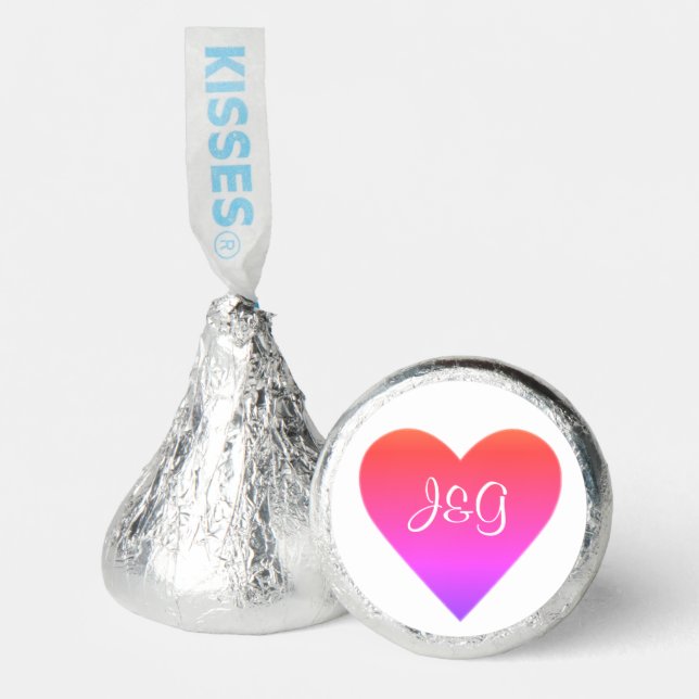 Heart Valentine Wedding Red Hershey's Candy Favors (Front)