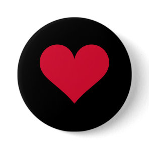 Heart Valentines Day Love Heart  Button