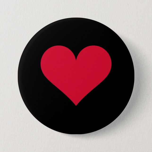 Heart Valentines Day Love Heart  Button (Front)