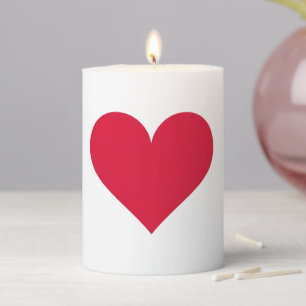 Heart Valentines Day Love Heart  Pillar Candle