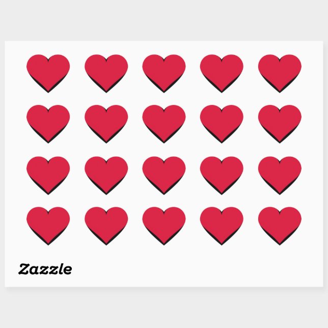 Heart Valentines Day Love Heart  Sticker (Sheet)