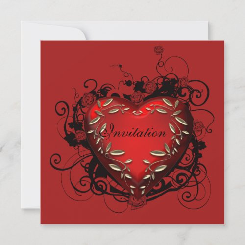 Heart Valentine's Day Party Invitation