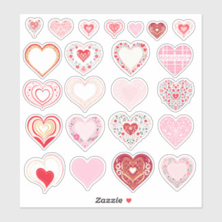 Heart Variety Custom-Cut Vinyl Sticker