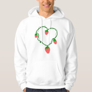 Heart Vine Strawberry Cute Romantic Fruit Botanic Hoodie