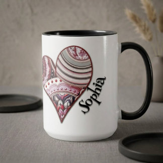 Heart Vintage Mandalas Mug