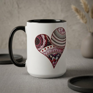 Heart Vintage Mandalas Mug