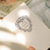 Heart Vintage Style Ornate Frame Ex Libris Book