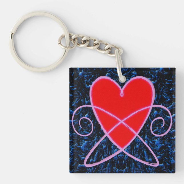 Heart Vortex Keychain (Front)