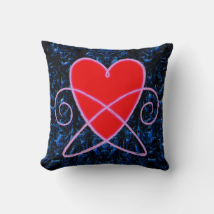 Heart Vortex Throw Pillow